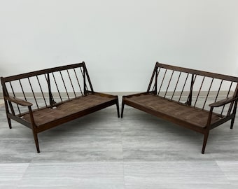 Mid-Century Danish Modern Sofa Pair Style Of Selig Kofod Larsen ~ Frames Only (SHIPPING NOT FREE)