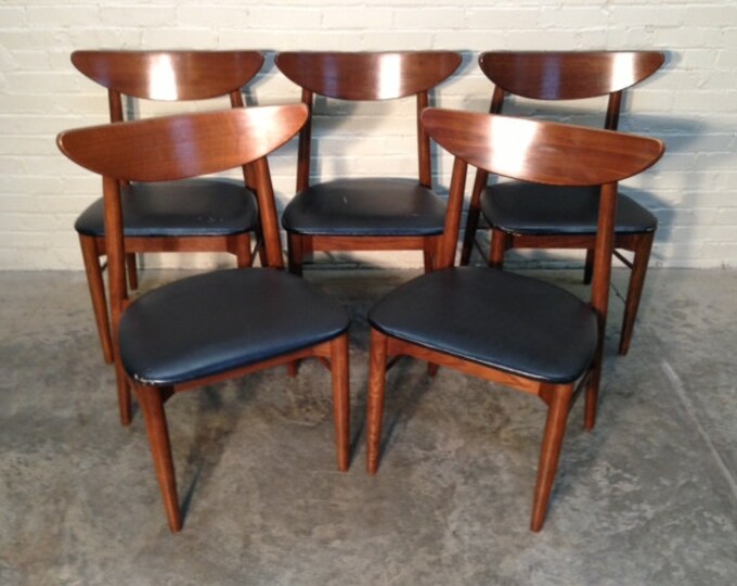 Midcentury Danish Modern Dining Chairs Setof5 / Wonderful Etsy