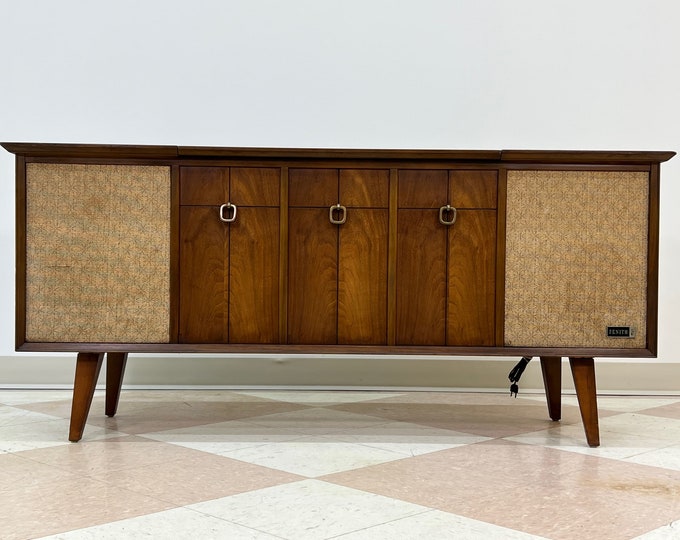Zenith Midcentury Modern Stereo Console Great as TV Stand Etsy