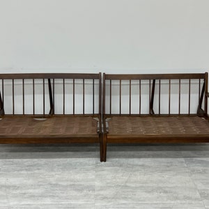 Mid-Century Danish Modern Sofa Pair Style Of Selig Kofod Larsen Frames Only SHIPPING NOT FREE image 9