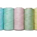 Waxed Polyester Cord, Macrame Thread, Linhasita Waxed Thread, Set of 5 Colors - 10 meters each color, Jewelry String, Macrame Cord - Pastel