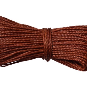 Linhasita Cordón de poliéster encerado de 0,5 mm, cordón de macramé, hilo encerado, cuerda de cuentas, cordón de cera, cuerda de anudado, hilo de macramé imagen 5