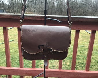 Handstitched Leather Shoulder Bag