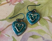 Enameled Copper Earrings