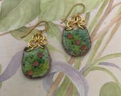Enameled Copper Earrings