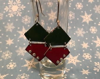 Holiday Enameled Copper Earrings
