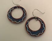 Enameled Copper Earrings