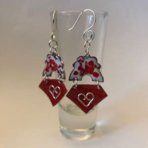 Enameled earrings