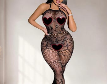 Body de renda preta com estampa floral para dança, tamanho único.