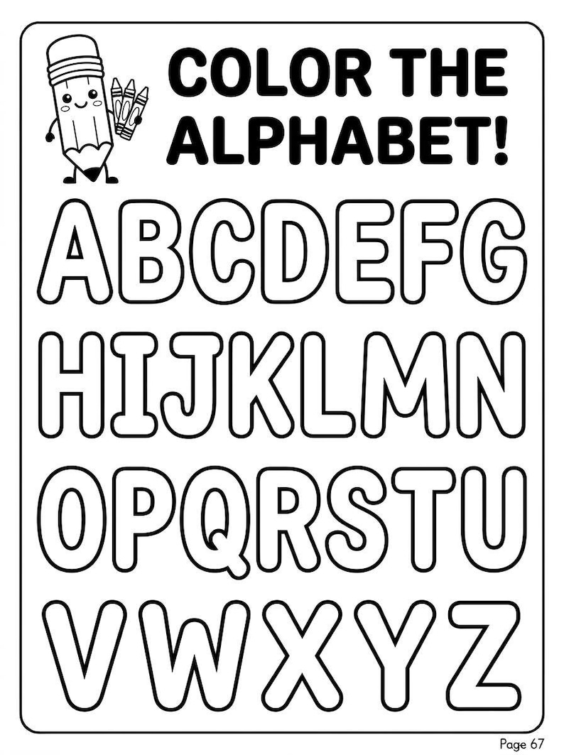 Buy Toddler ABC Coloring Book | Animal Alphabet Activity Pages (PDF ...