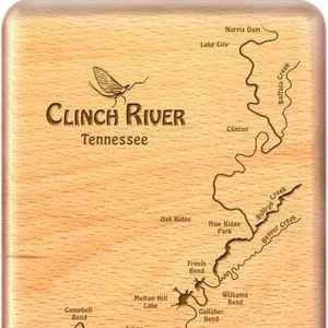 CLINCH RIVER Map Fly Box. Personalized, Handcrafted, Custom Designed ...