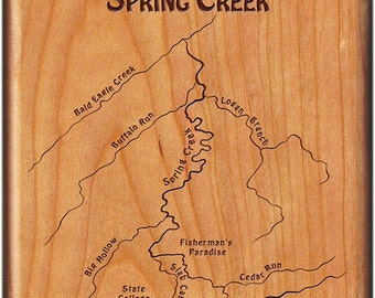 SPRING CREEK PENNSYLVANIA - Fly Fishing Box - Handcrafted, Custom Engraved, Includes Name, Inscription, and Choice of Artwork