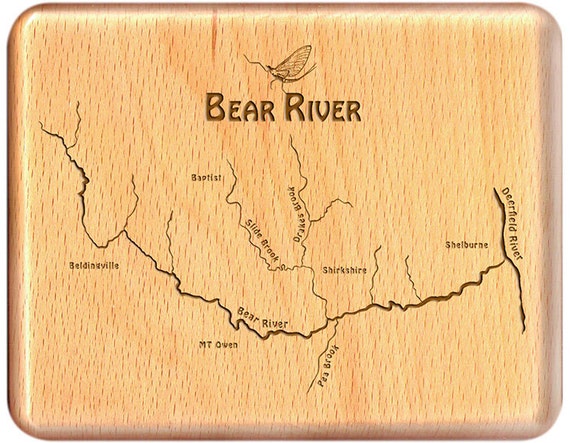 BEAR RIVER MAP Fly Fishing Fly Box Handcrafted, Custom Engraved, and  Personalized With Name, Inscription, and Choice of Artwork 
