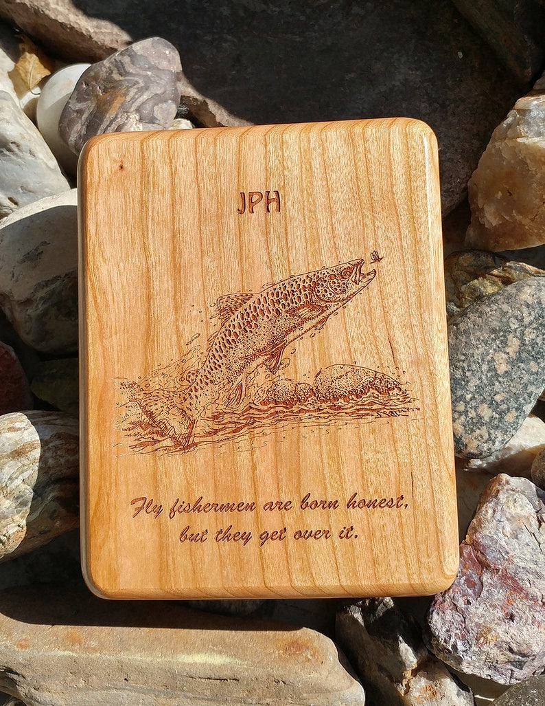 Custom FLY BOX with Artwork Personalized Laser Engraved Etsy