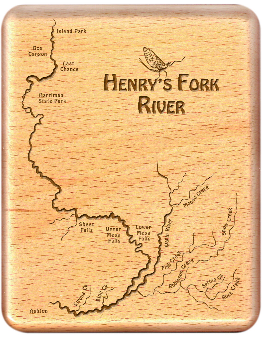 Henry S Fork Fishing Map Henry's Fork River Map Fly Box Personalized Custom - Etsy Schweiz