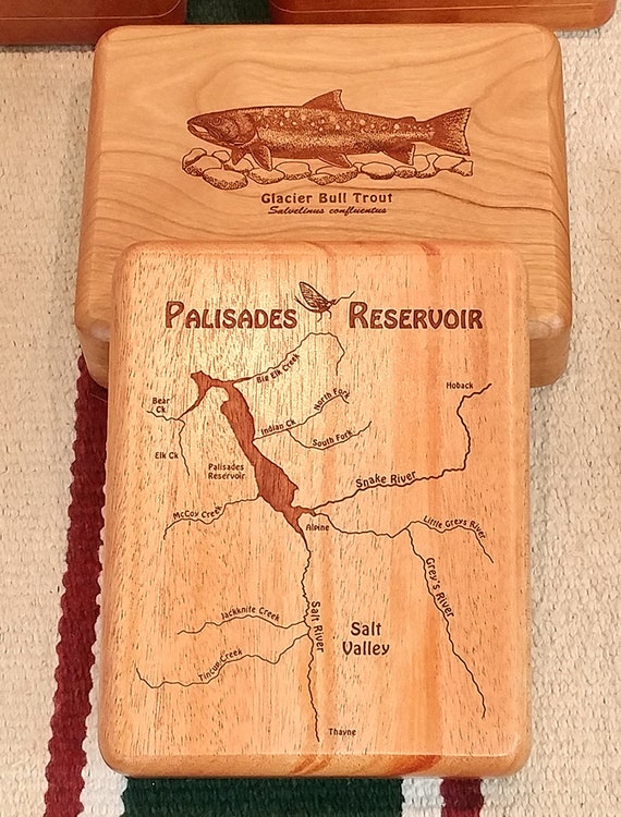 PALISADES RESERVOIR River Map Fly Box Handcrafted Custom Etsy