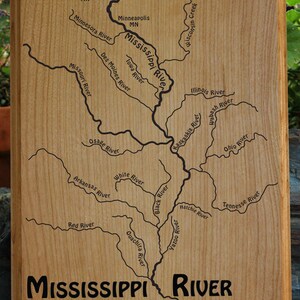RIVER MAP PLAQUES– 6x12, 8x10, 9x12 - Handcrafted, Custom Designed ...