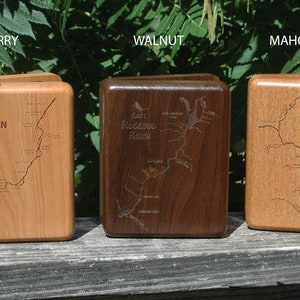 Kinnickinnic River Map Fly Box Handcrafted, Custom Designed, Laser Engraved. Includes Name, Inscription, Artwork. Fly Fishing Wisconsin. image 8