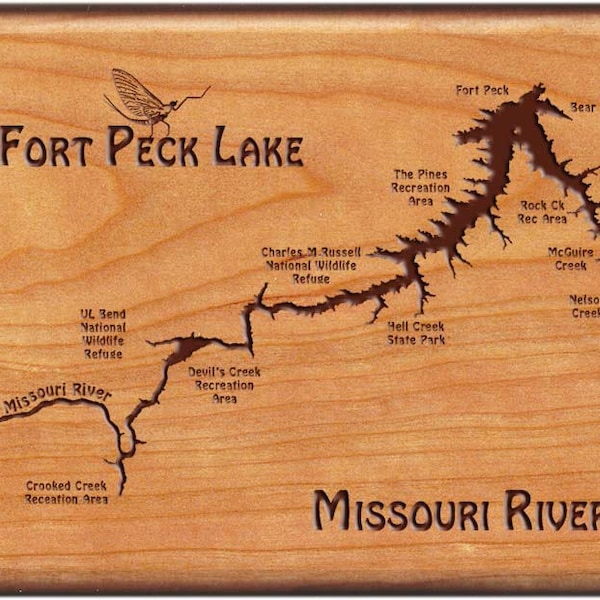 Etsy Map of Fort Peck Lake
