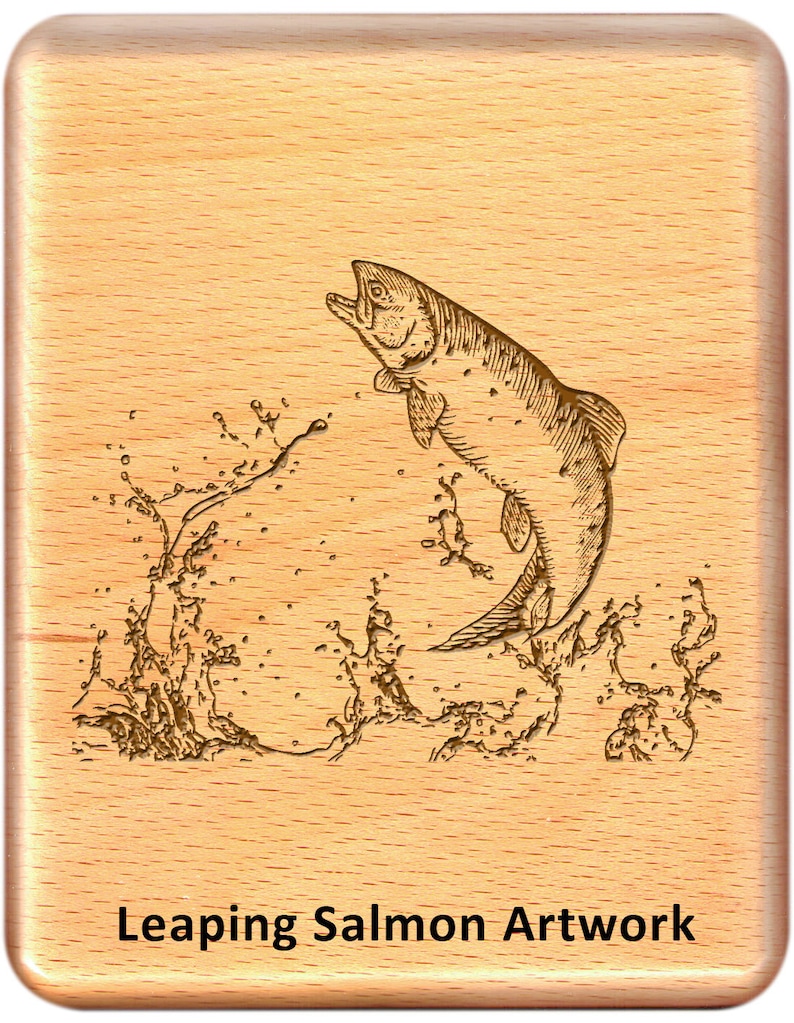 HANDCRAFTED FLY FISHING Box Personalized. Includes an Original Pre-Designed River Map, Name, Inscription,Art. Custom Laser Engraved Gift usa image 8