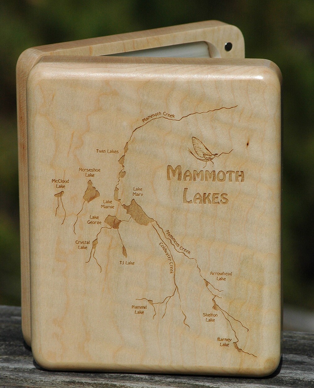 MAMMOTH LAKES River Map Fly Box Handcrafted Custom | Etsy