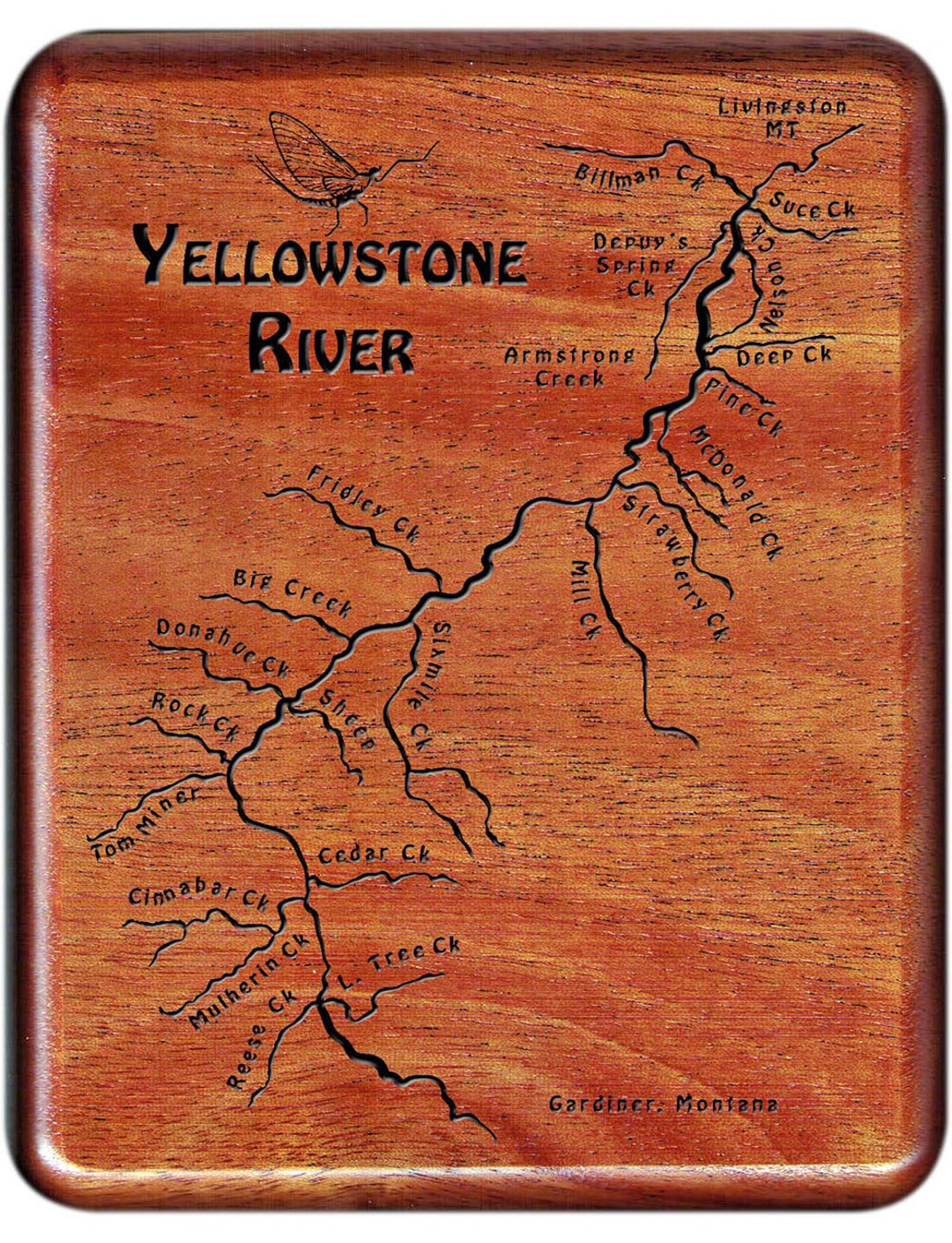 Upper YELLOWSTONE RIVER MAP Fly Box Custom Handcrafted Laser Engraved Il 1080xN.872115710 9rg7 