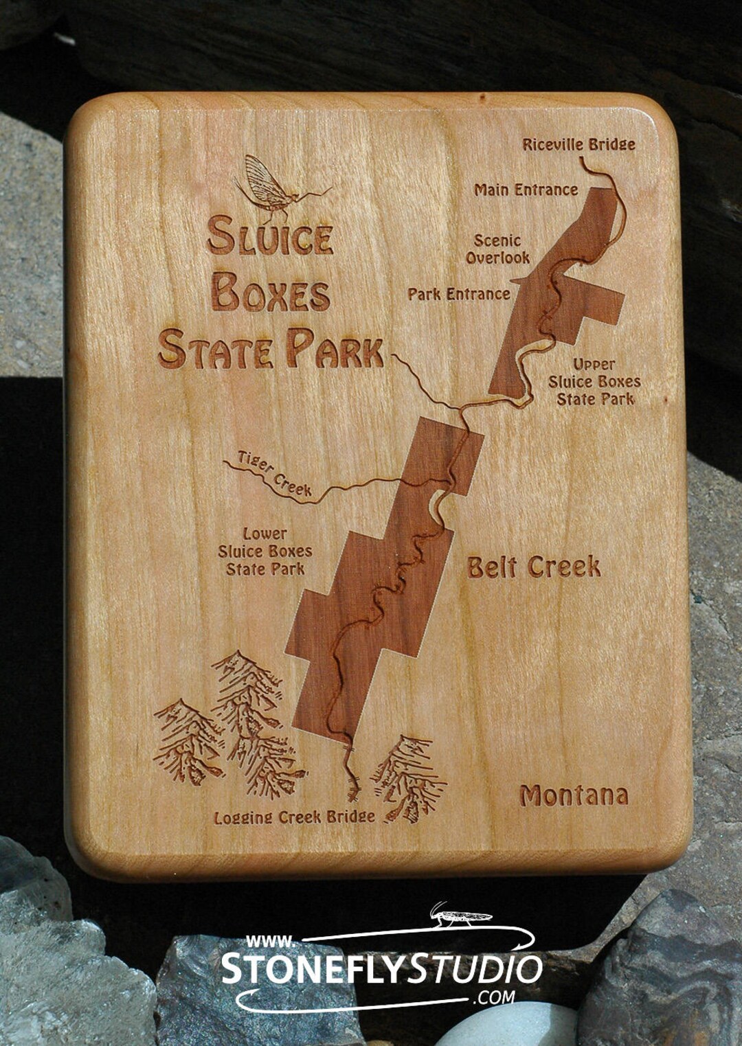 Sluice Boxes State Park Custom Fly Box - Handcrafted, Custom Designed ...