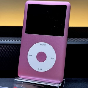 Custom Pink Apple iPod Classic 7th Gen - Modded - 3000mAh + Taptic + iFlash Quad