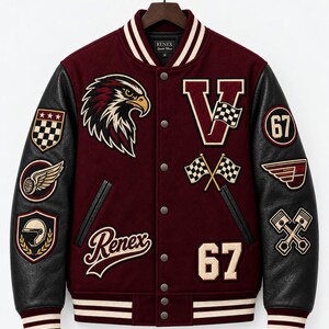 Custom Varsity Jacket with Custom Patches & Name Logo Embroidery