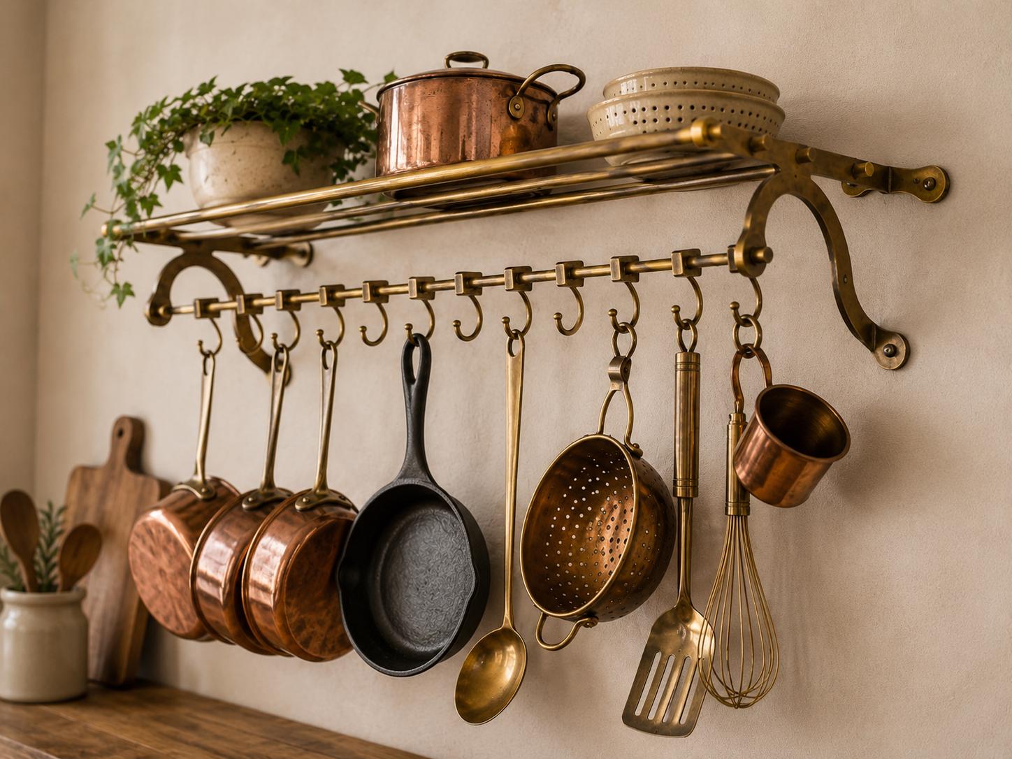 Kitchen hanging rail
