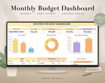 Budget, Savings and Debt Template