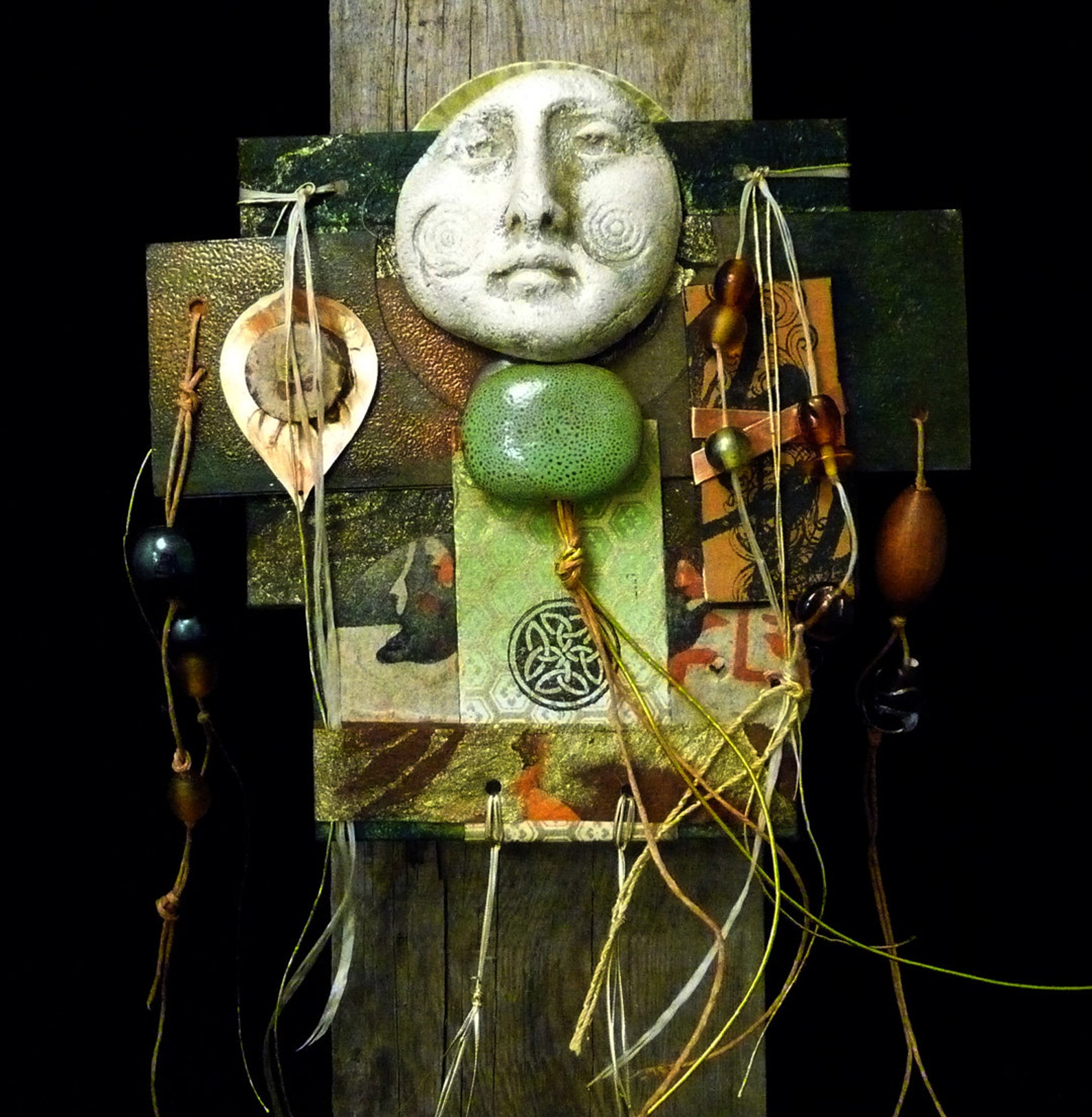 Three Rune and Relic Earthenware Faces | Etsy