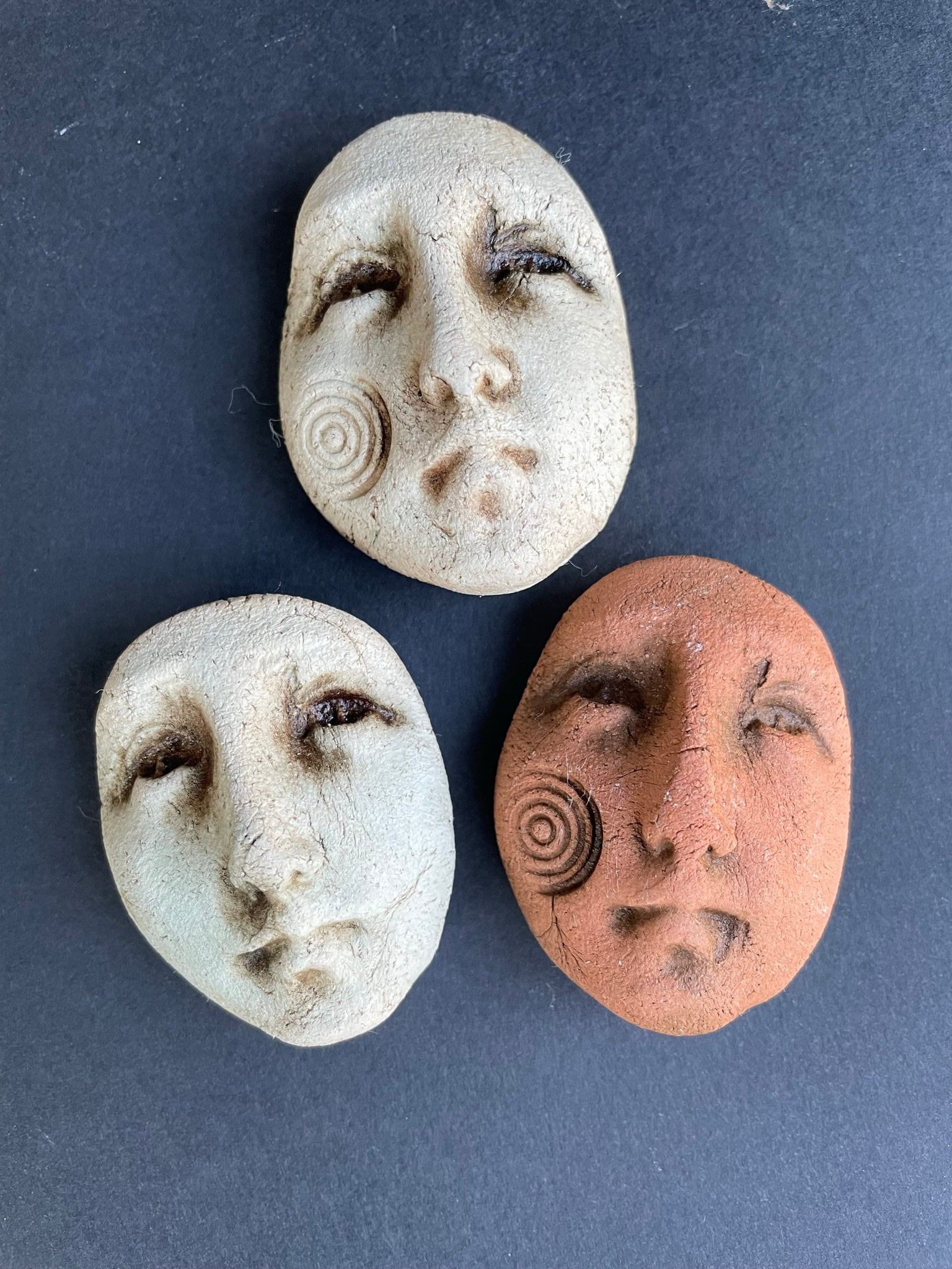 Three Rune and Relic Earthenware Faces - Etsy UK