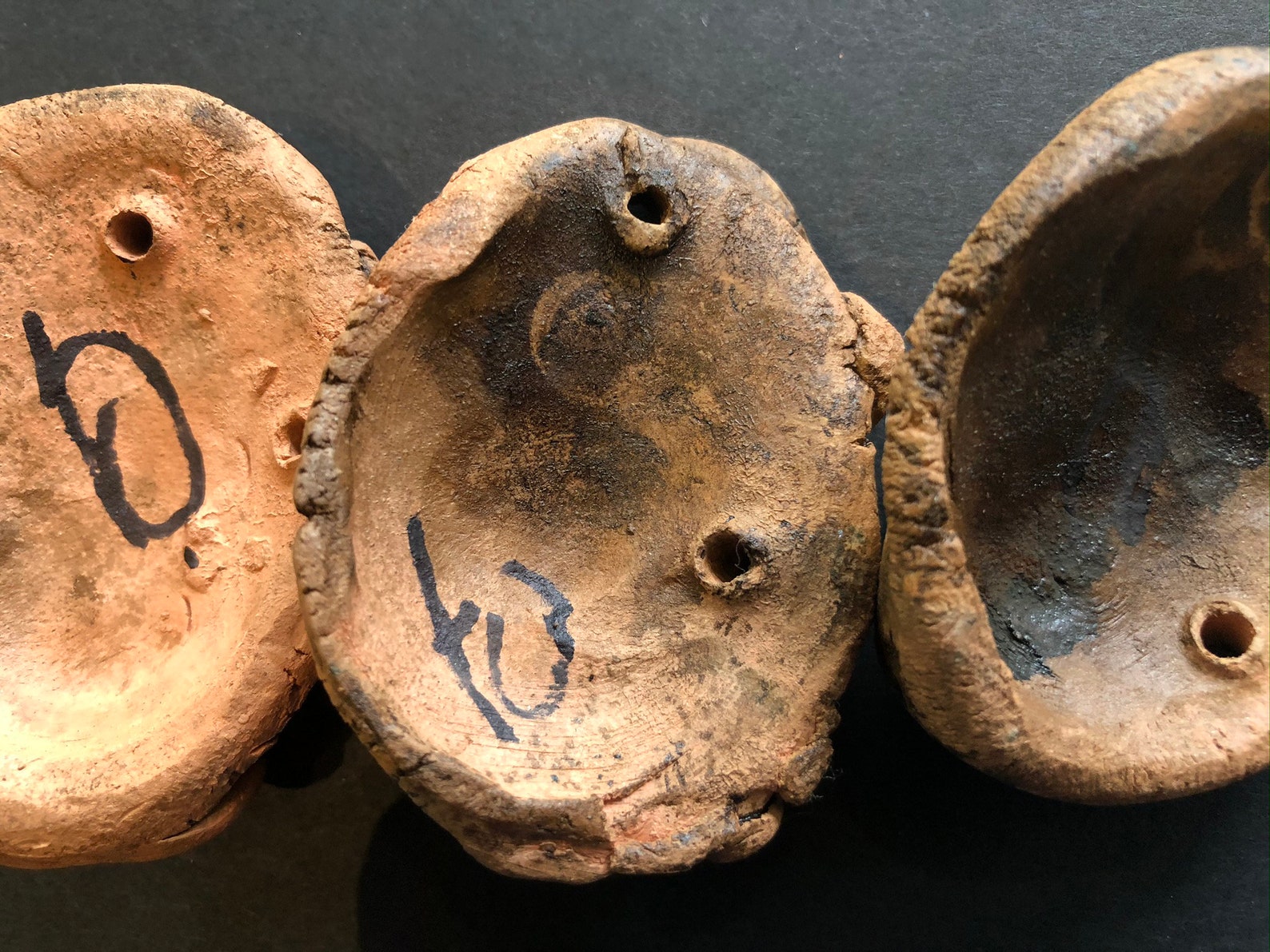 Three Rune and Relic Earthenware Faces | Etsy