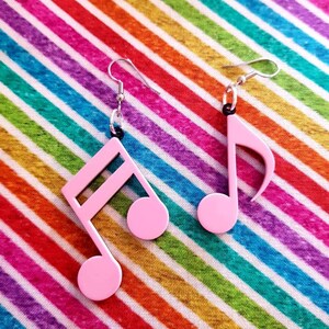 Notas Musicales De Makersland Acrílico Pendientes De Las De Notas Musicales De Makersland Acrílico Pendientes De Las De