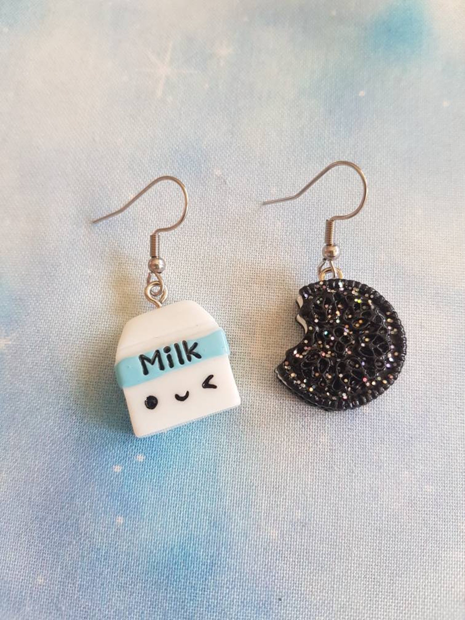 Milk and Cookies Earrings Etsy