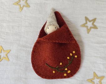 Kraamcadeau / Peg doll / Vilt / Baby / Kind