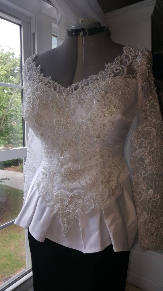 Upcycled Wedding Dress Blouse Etsy
