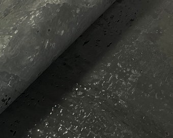Sábana de cuero de corcho negro, tejido de corcho portugués 68x50cm / 26.77''x19.69''