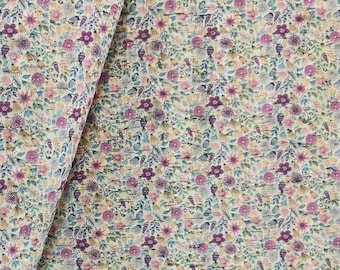 68x50cm Portuguese cork fabric, Colorful litle flowers cork leather / 26.77''x19.69'' (122)