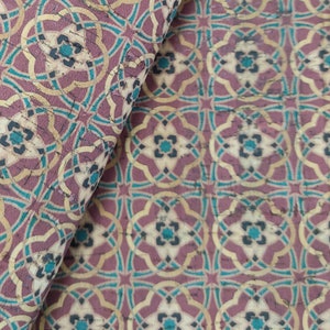 100x136 cm Cork leather, green product, Portuguese cork fabric, Printed pattern (87)