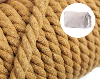 1 mètre de corde en coton, fabriquée à partir de fil de coton de haute qualité, corde épaisse, corde épaisse en macramé