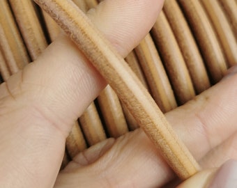 1 meter - 6MM round leather perfect to make your leather or cork handles