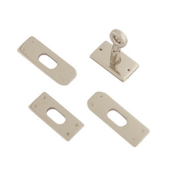 Silver clutch lock /CHIUSURE CON GIRELLO/ clutch purse lock /twist lock/ 41mmx19mm  ( va00199) - FL06