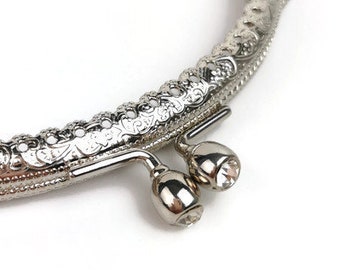 1 Purse Frame 12,5 cm fancy purse frame silver F12.5/500