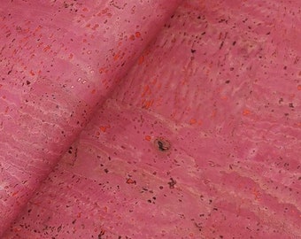 Cork leather, green product, Portuguese cork fabric wine Pink 69x50cm / 26.77''x19.69'',