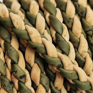 5mm Round Braided Cork Leather by the yard, Cork braid