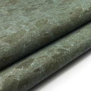 Cork Fabric - Cork Leather with Green roots 50x68 cm - Portuguese cork leather / 26.77&#39;&#39;x19.69&#39;&#39;