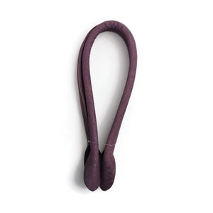 1 Pair of Purple Cork fabric Rolled handbag handles 55cm , cork bag handles supplies, no sewing holes image 2