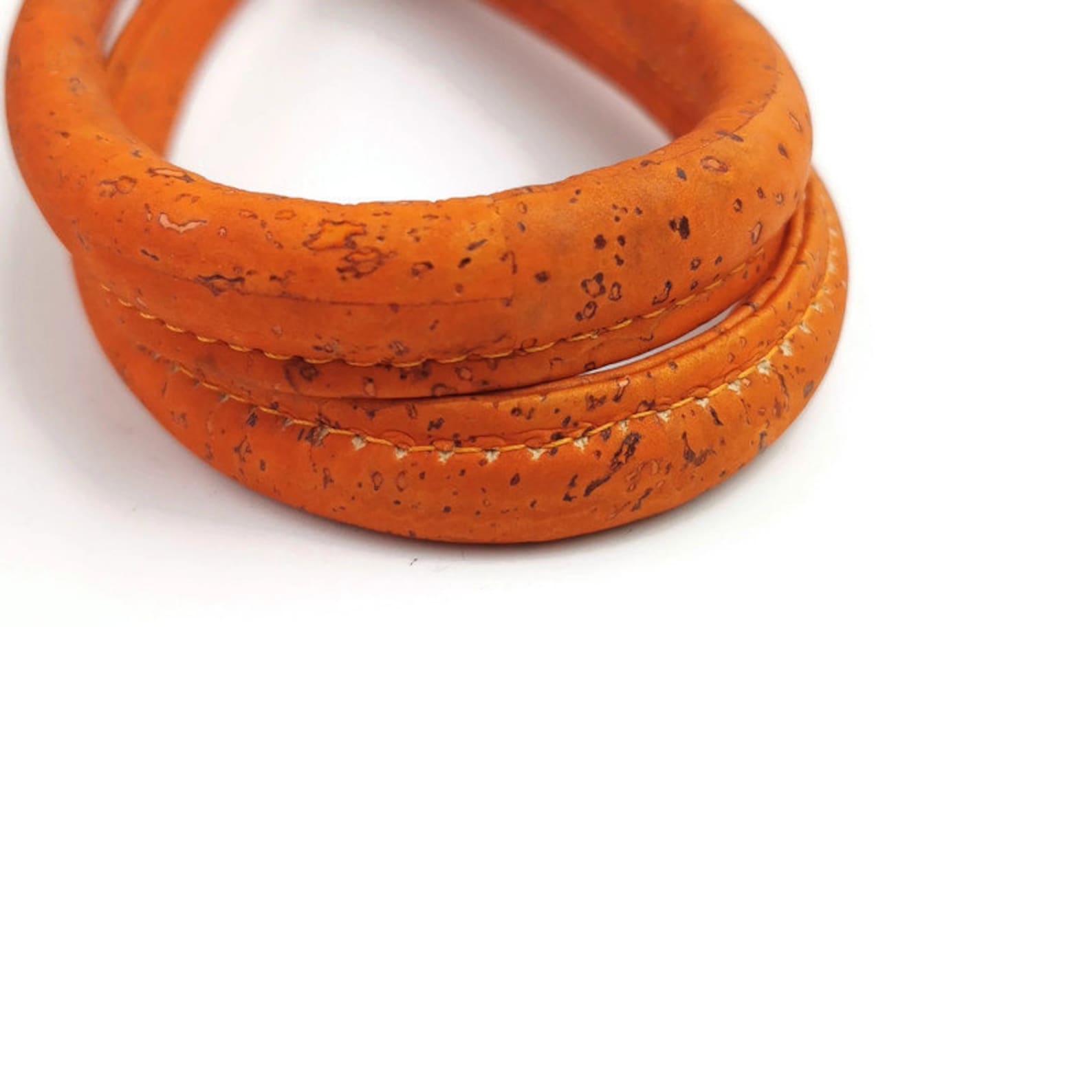 1 Pair of Orange Cork Fabric Rolled Handbag Handles 55cm Etsy